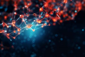 Transparent molecules designed matter chemistry structures. AI Generative.